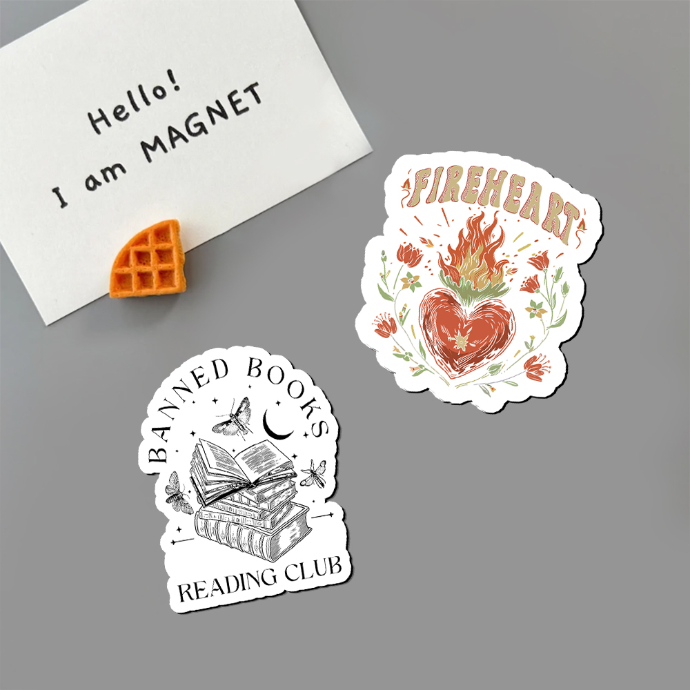 Pagewings Vintage Fire-heart Fridge Magnet