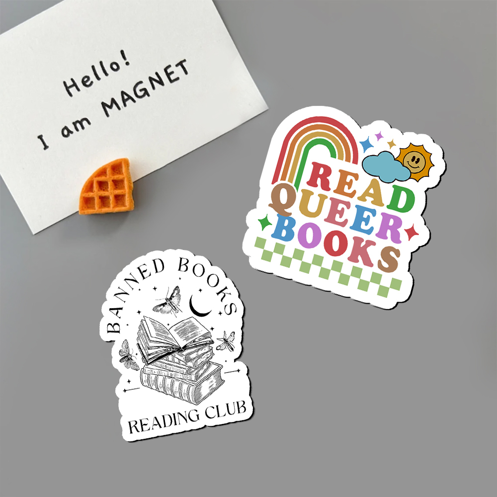 Pagewings Read Queer Books Fridge Magnet