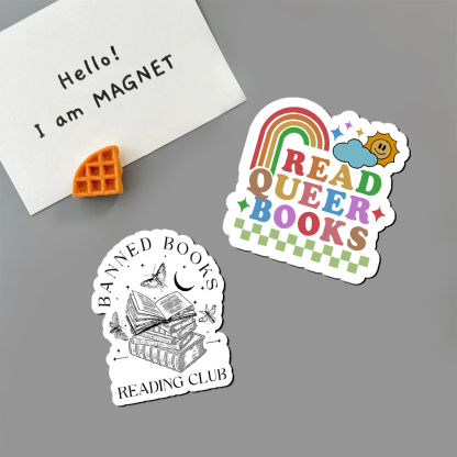 Pagewings Read Queer Books Fridge Magnet