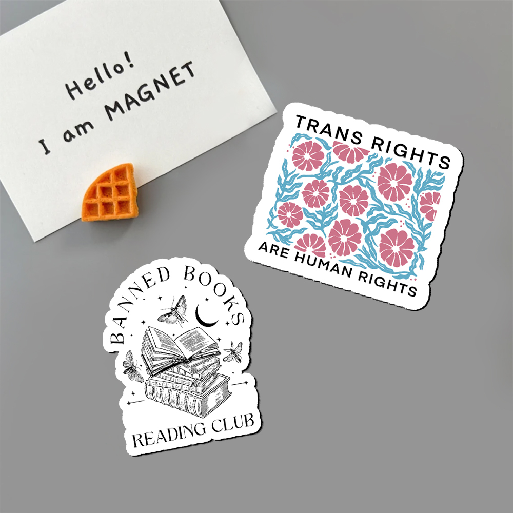 Pagewings Trans Rights Are Human Rights Fridge Magnet