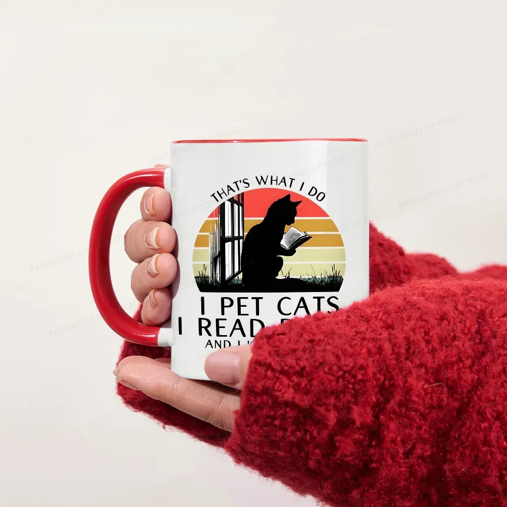 Pagewings Cat And Book Mug