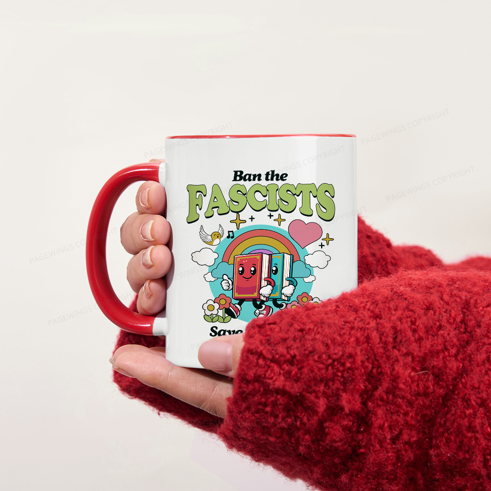 Pagewings Ban the Fascists Save the Books Mug