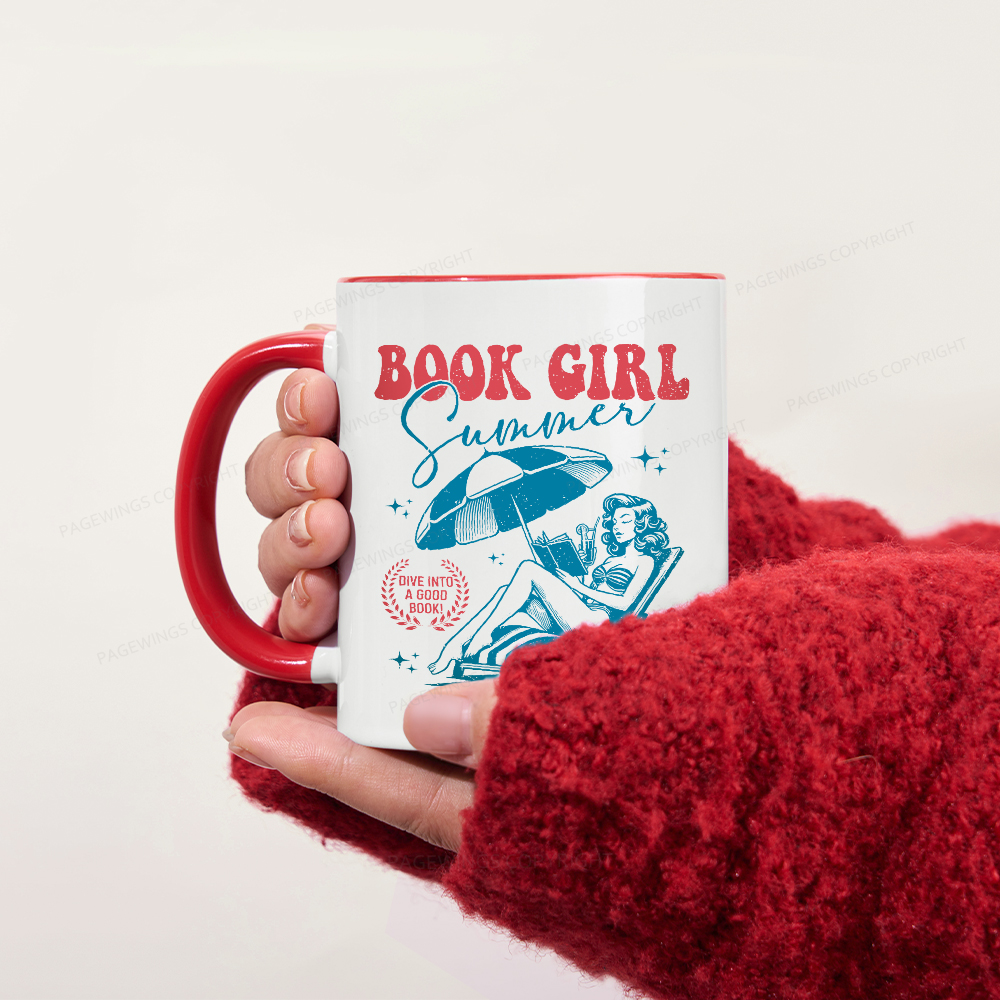 Pagewings Book Girl Summer Mug