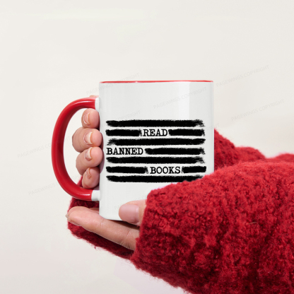Pagewings Read Banned Books Bookworm Librarian Mug