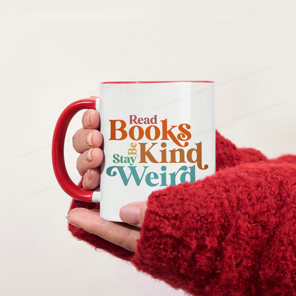 Pagewings Read Books Be Kind Stay Weird  Mug