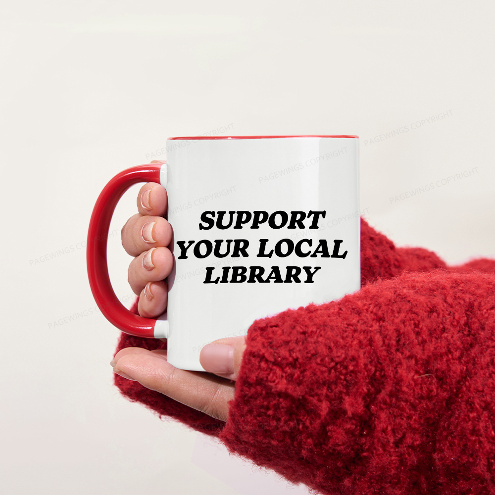 Pagewings Support Your Local Library Mug