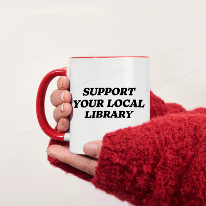 Pagewings Support Your Local Library Mug