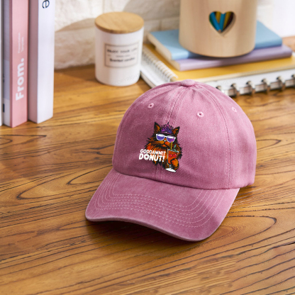 Pagewings Goddammit Donut Washed Cap