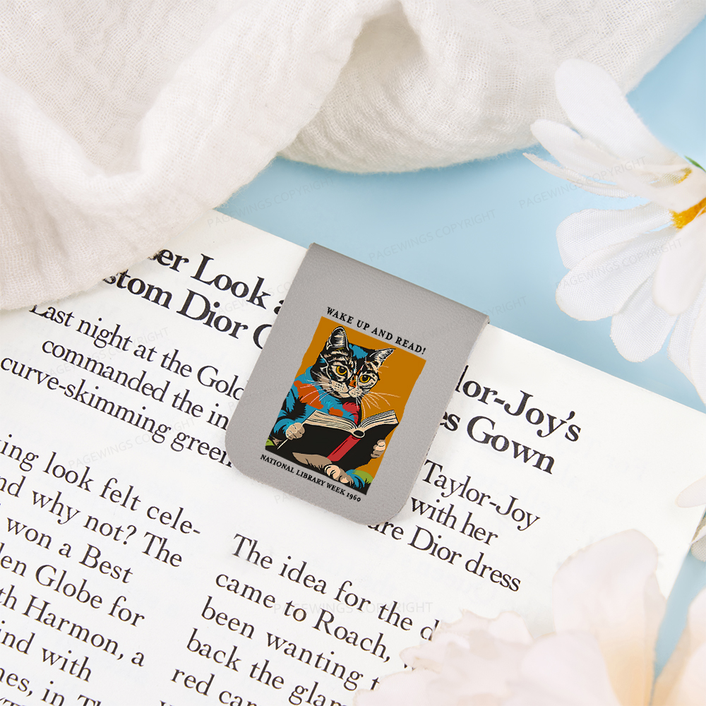 Pagewings Cat Reading Poster Magnetic Bookmark