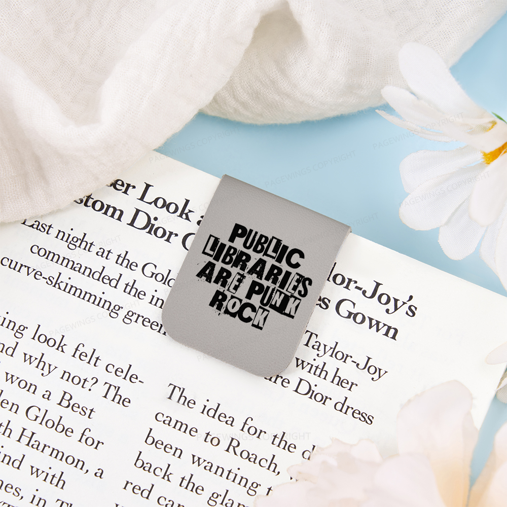 Pagewings Public Libraries Are Punk Rock Magnetic Bookmark