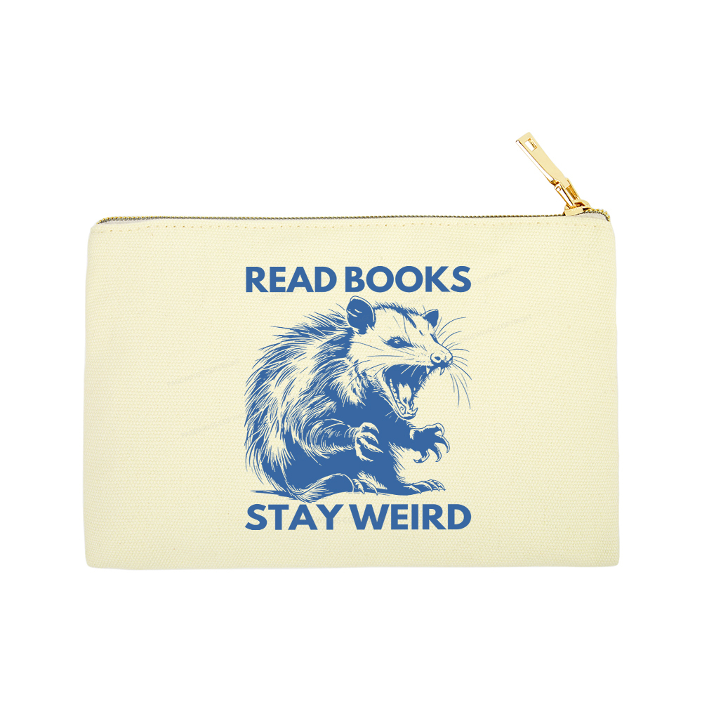 Pagewings Read Books Stay Weird Pouch