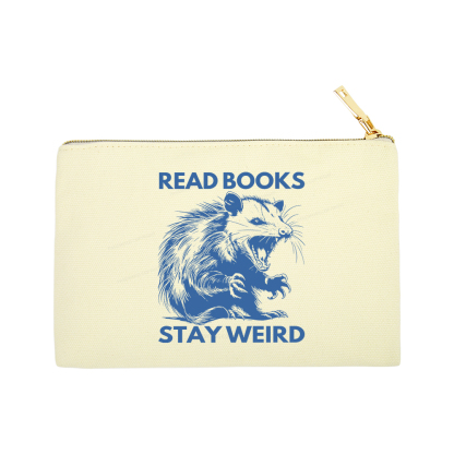 Pagewings Read Books Stay Weird Pouch
