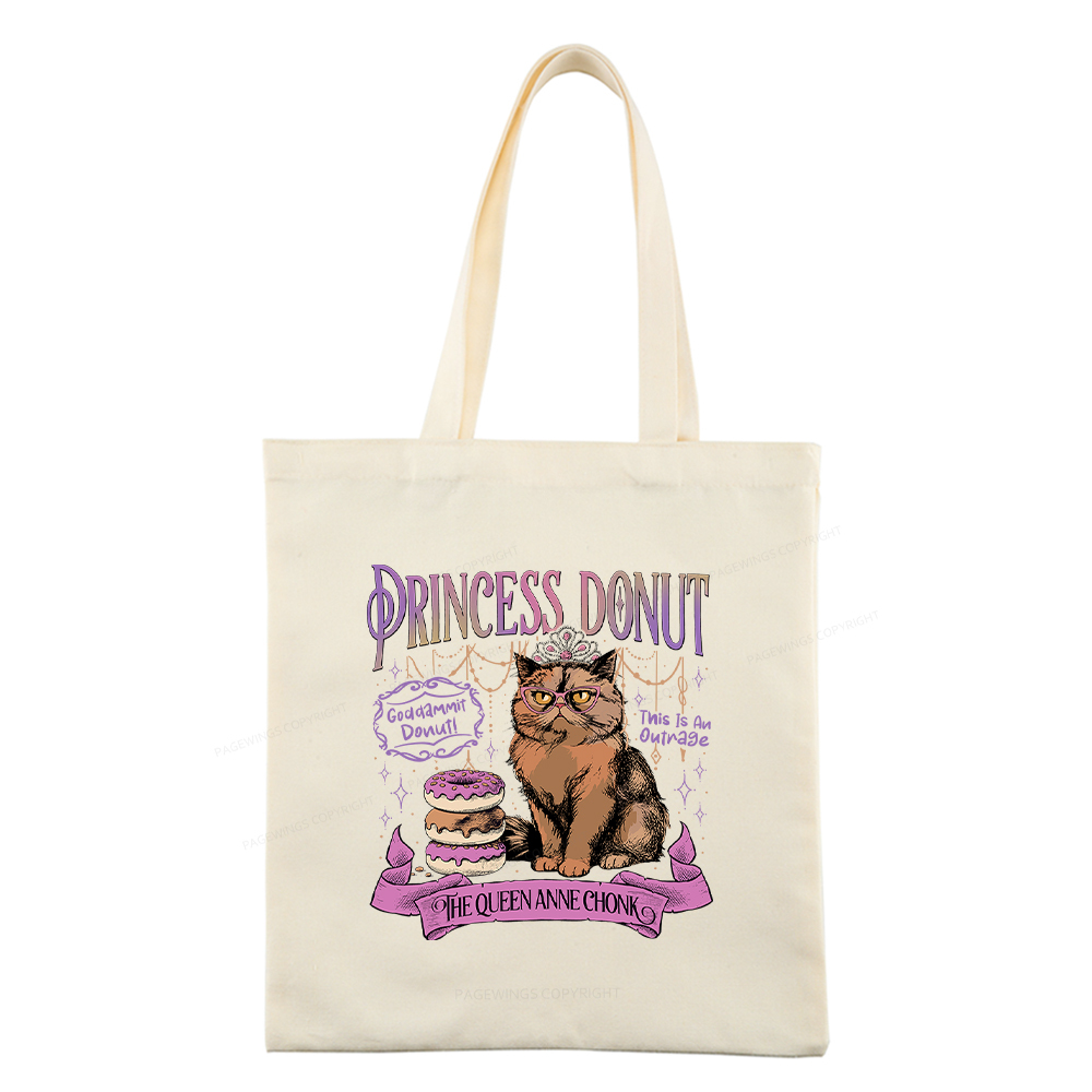 Pagewings Princess Donut Tote Bag