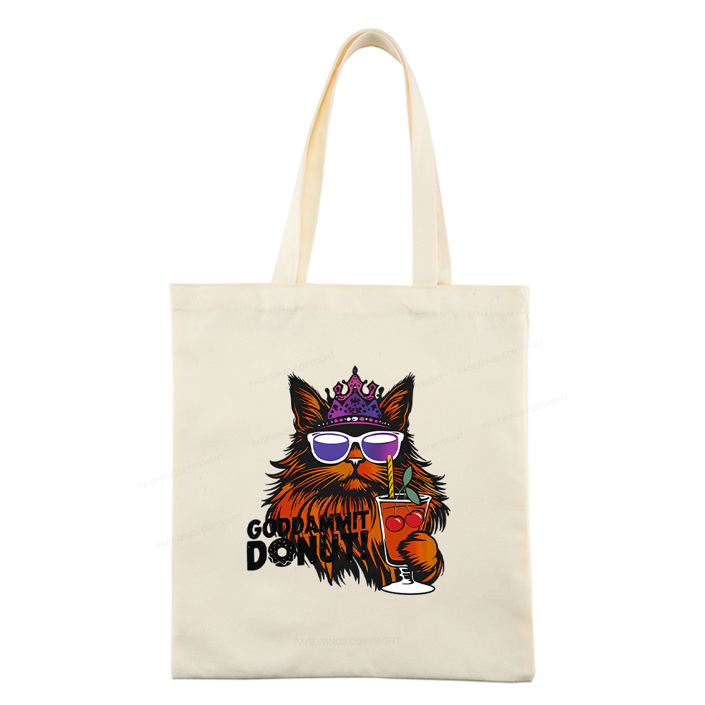 Pagewings Goddammit Donut Tote Bag