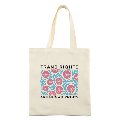 Pagewings Trans Rights Are Human Rights Tote Bag