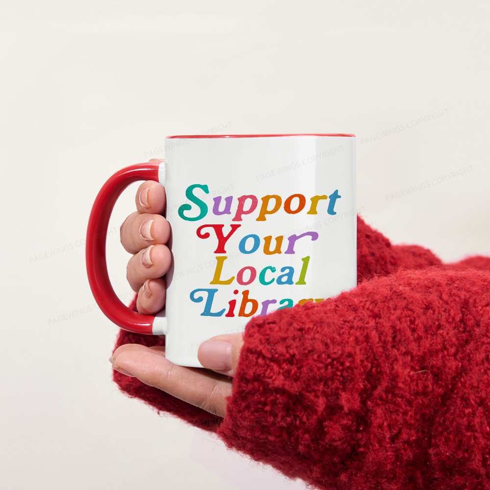 Pagewings Support Your Local Library Mug