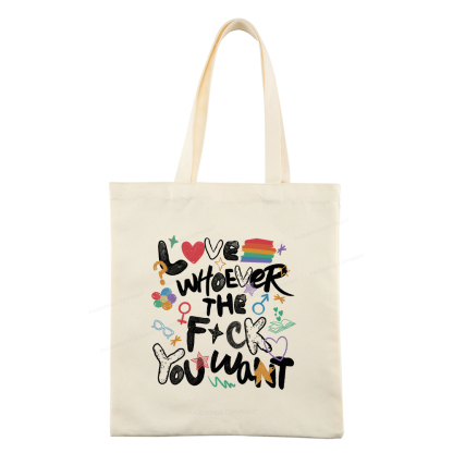 Pagewings Love Whoever The F*ck You Want Tote Bag