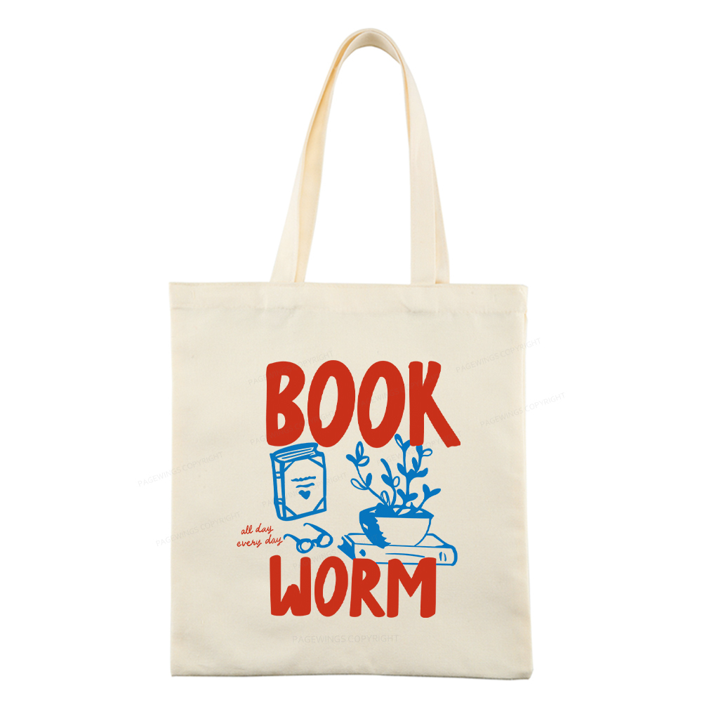 Pagewings Bookworm Tote Bag