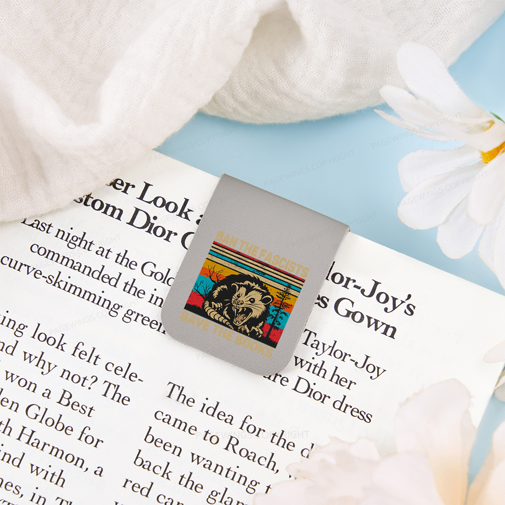 Pagewings Ban The Fascists Save The Books Magnetic Bookmark