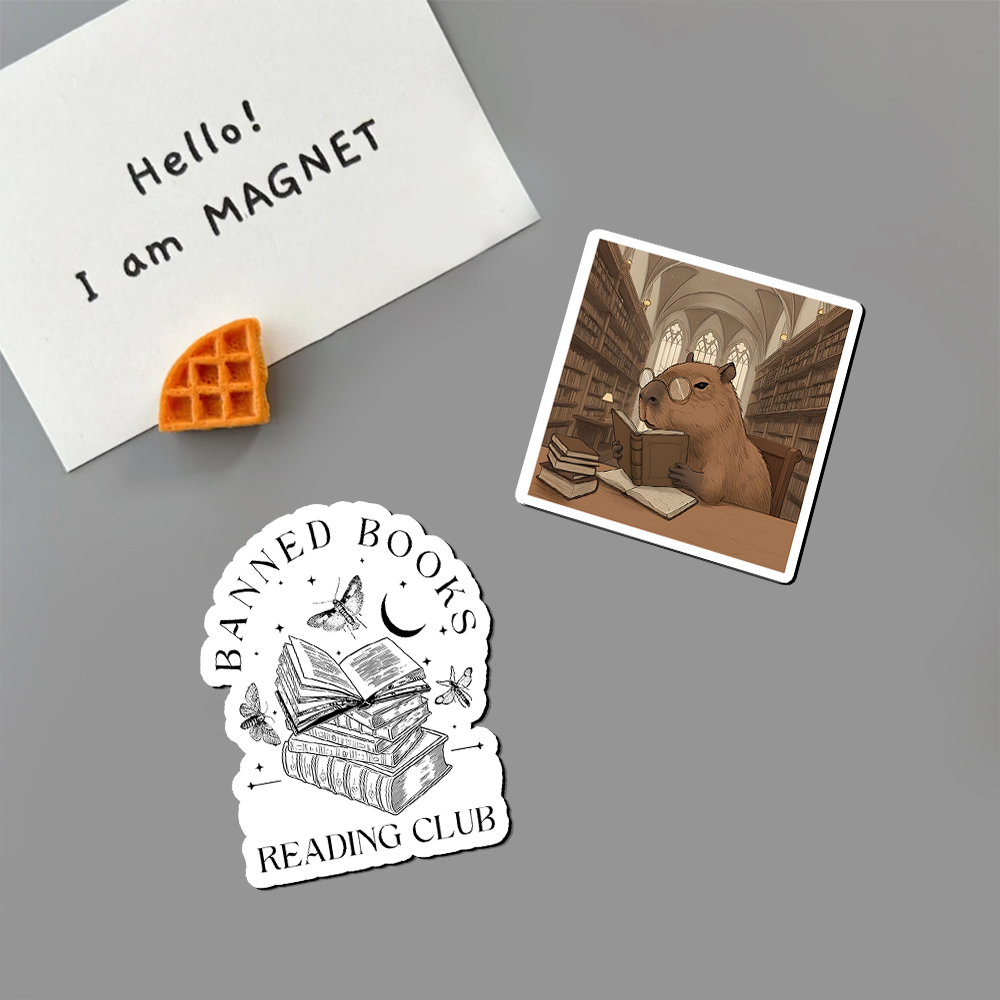 Pagewings The Reader Capybara Fridge Magnet