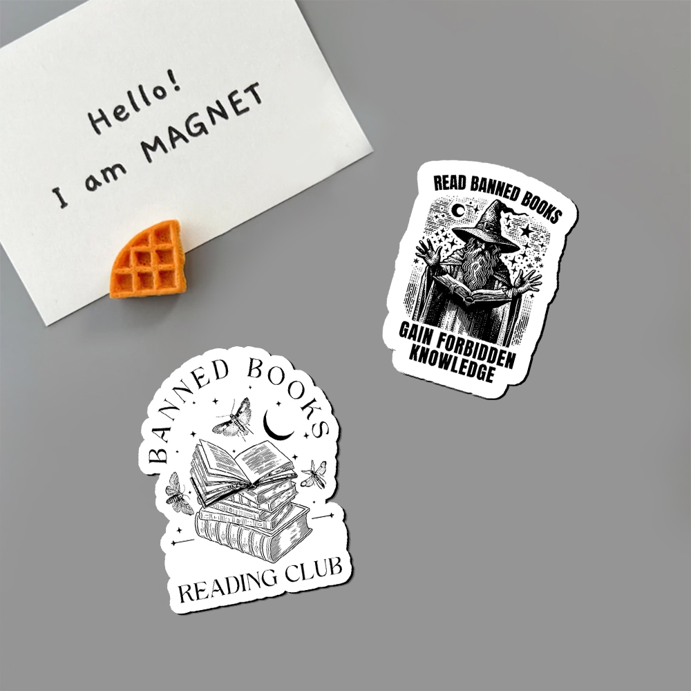 Pagewings Read Banned Books Gain Forbidden Knowledge Fridge Magnet