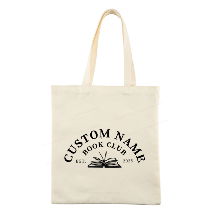 Pagewings Personalized Custom Book Club Tote Bag