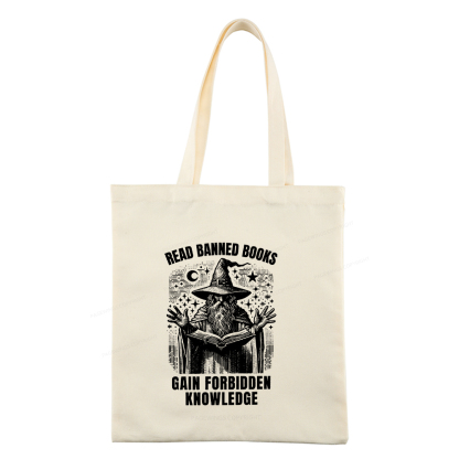 Pagewings Read Banned Books Gain Forbidden Knowledge Tote Bag