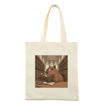 Pagewings The Reader Capybara Tote Bag