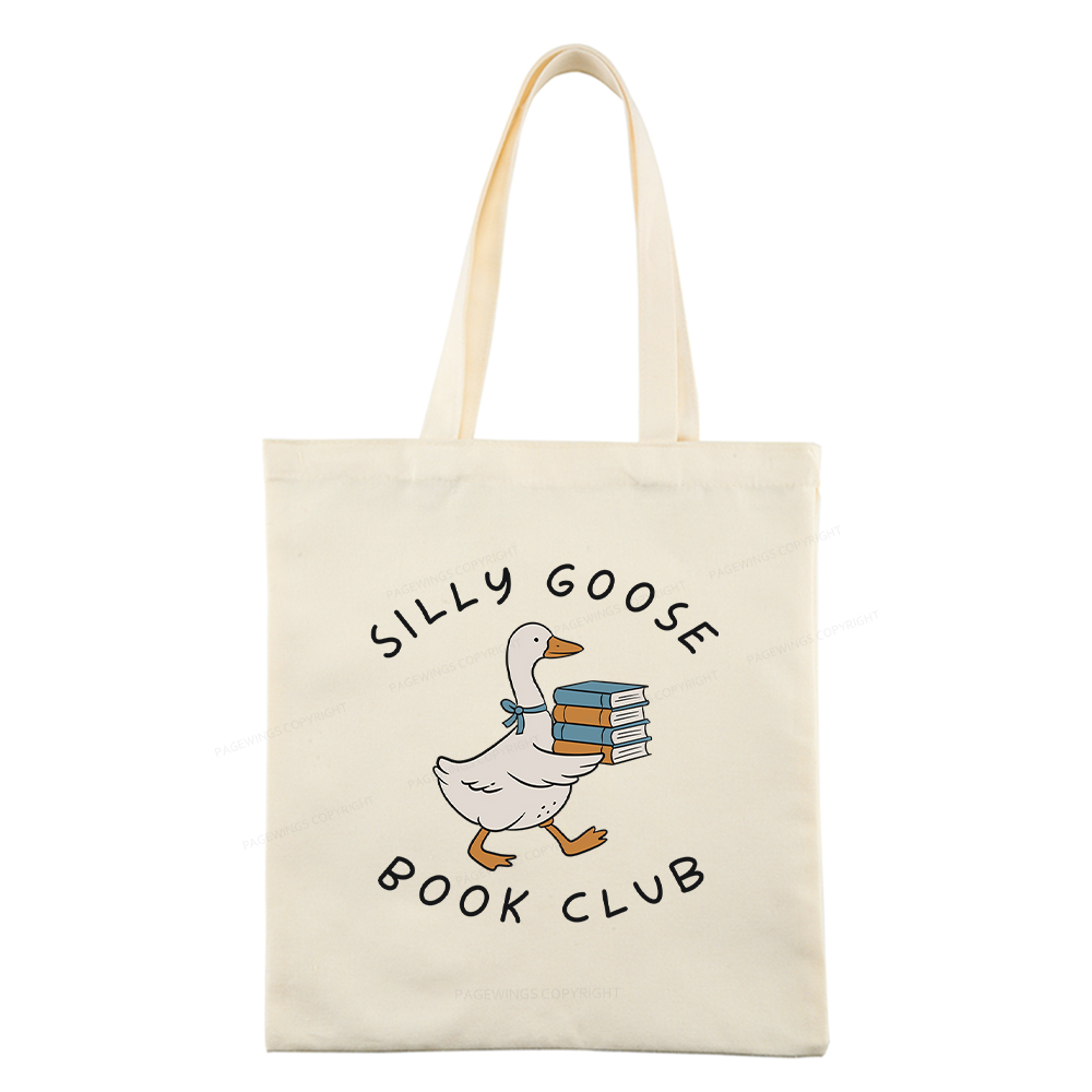 Pagewings Silly Goose Book Club Tote Bag