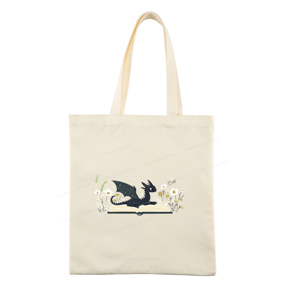 Pagewings Dragon Book Tote Bag