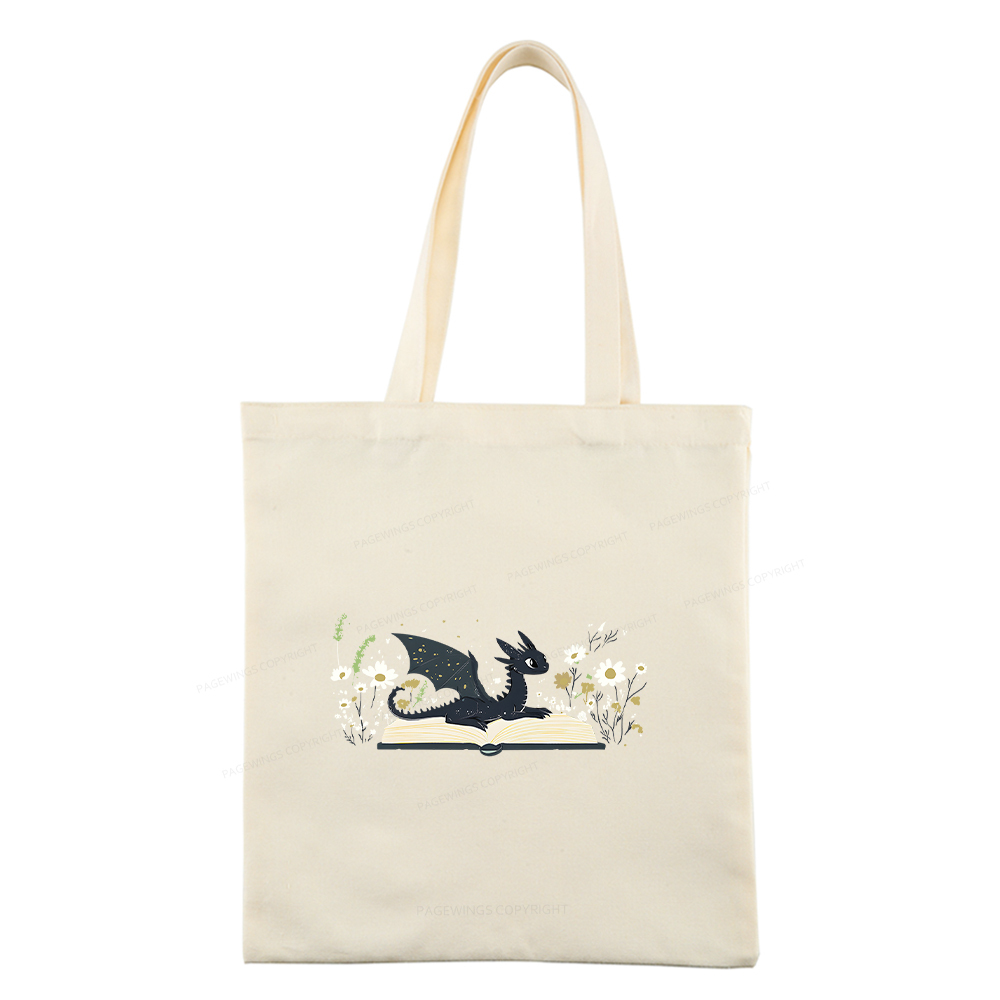 Pagewings Dragon Book Tote Bag