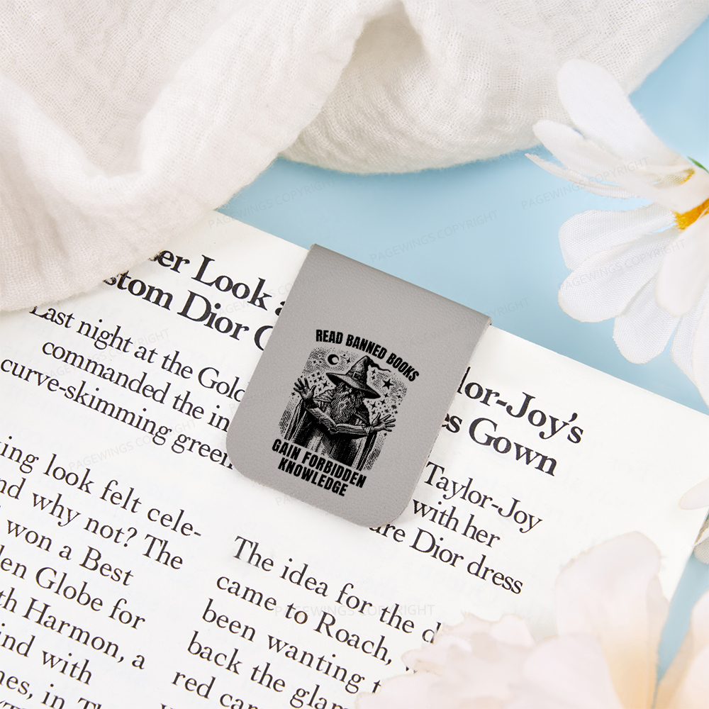 Pagewings Read Banned Books Gain Forbidden Knowledge Magnetic Bookmark