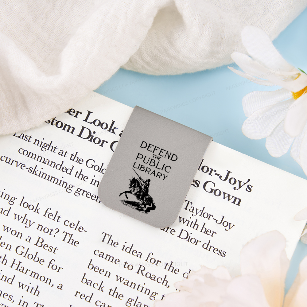 Pagewings Defend The Public Library Magnetic Bookmark