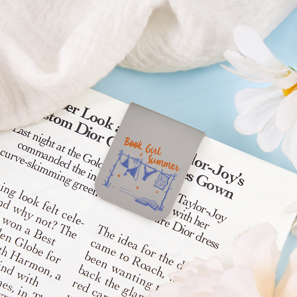 Pagewings Book Girl Summer Bookish Magnetic Bookmark