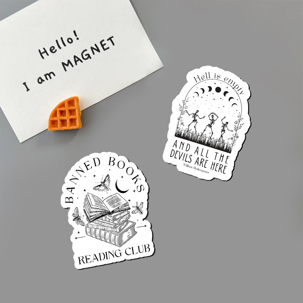 Pagewings Hell is Empty and all the Devils are Here Fridge Magnet