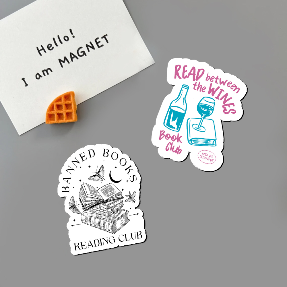 Pagewings Wine Lover Book Club Fridge Magnet