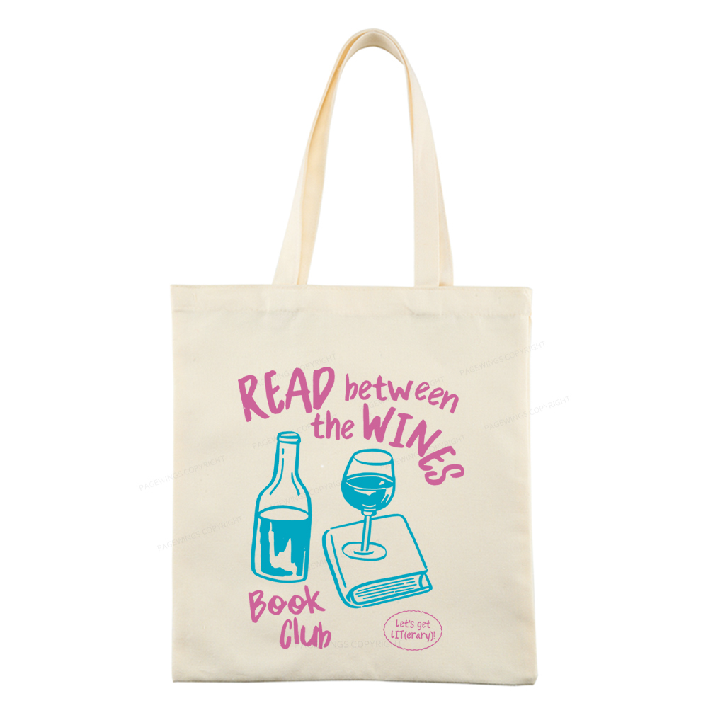 Pagewings Wine Lover Book Club Tote Bag