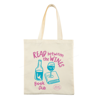 Pagewings Wine Lover Book Club Tote Bag