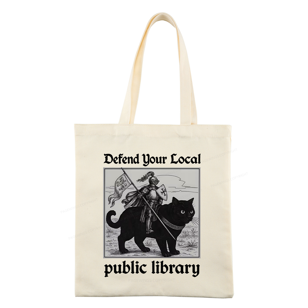 Pagewings Defend Your Local public library Tote Bag