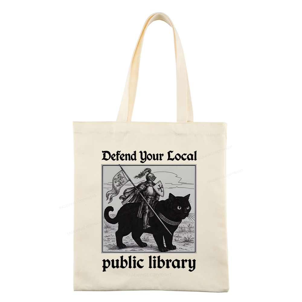 Pagewings Defend Your Local public library Tote Bag