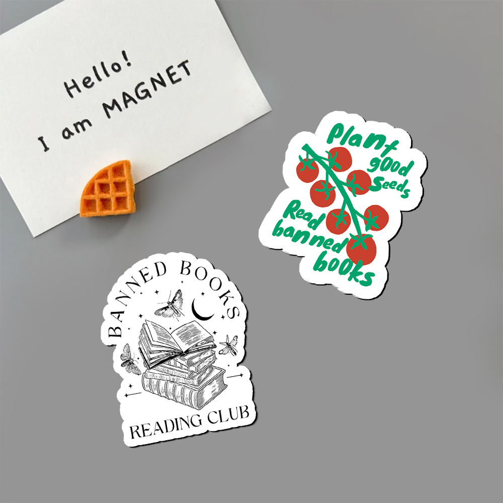 Pagewings Plant Good Seeds Read Banned Books Fridge Magnet