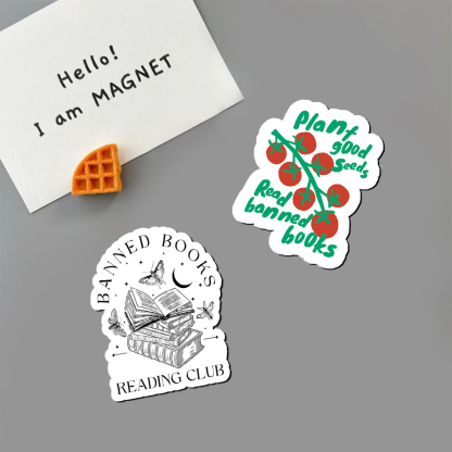 Pagewings Plant Good Seeds Read Banned Books Fridge Magnet