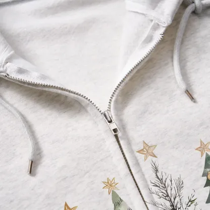 Pagewings Bookish Christmas Unisex Fleece Zip Up Hoodie