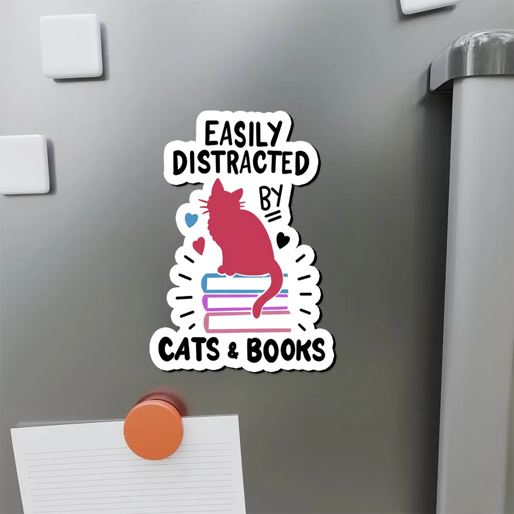 Pagewing Book Fun Cat Book Funny  Fridge Magnet