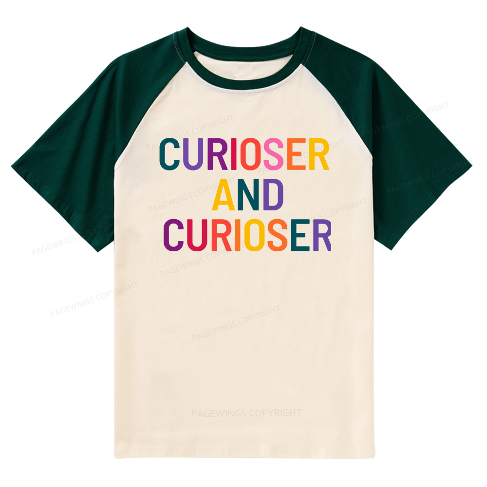 Pagewings Curioser Raglan T-shirt