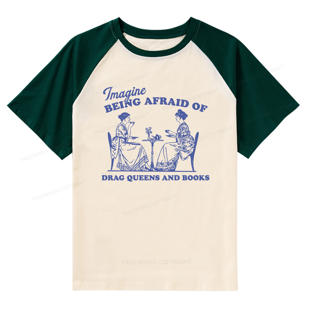 Pagewings Drag Queens Raglan T-shirt