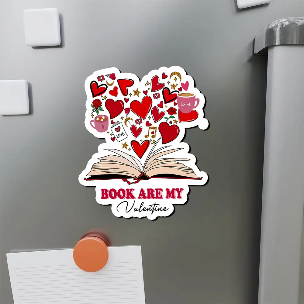 Pagewings Books Are My Valentine Fridge Magnet