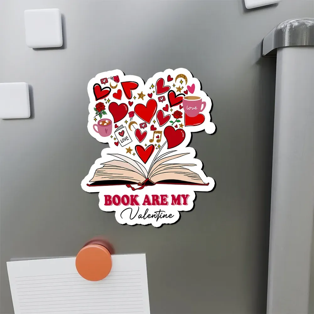 Pagewings Books Are My Valentine Fridge Magnet