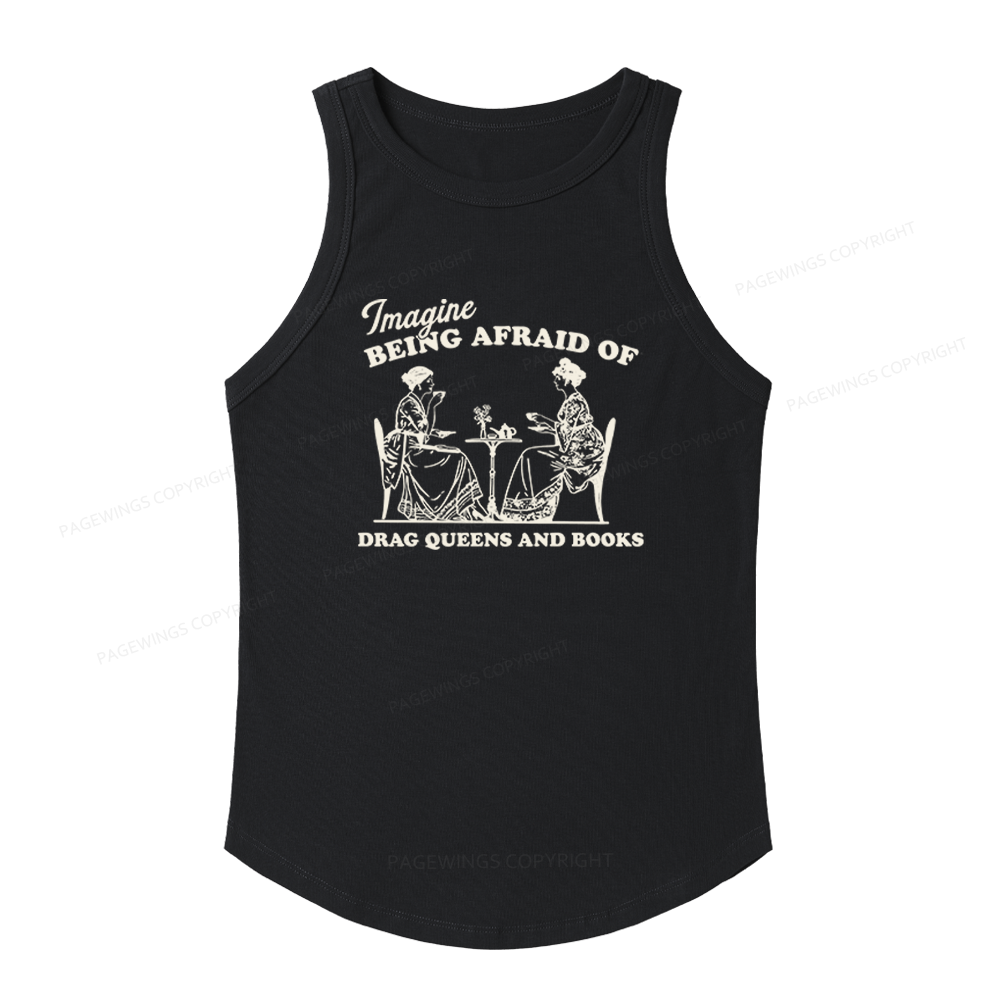 Pagewings Slim Fit Drag Queens Women's Fitted Tank Top