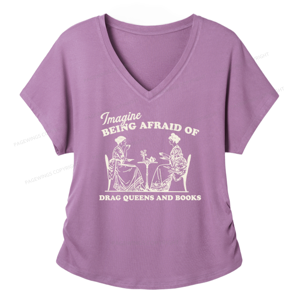 Pagewings Drag Queens Soft Women's Modal V-neck T-shirt
